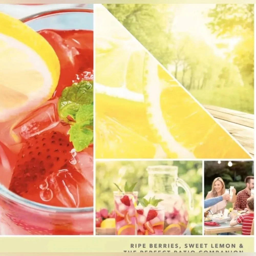 Yankee Candle Iced Berry Lemonade, 1 wick,strawberry,lemon,raspberry,pineapple